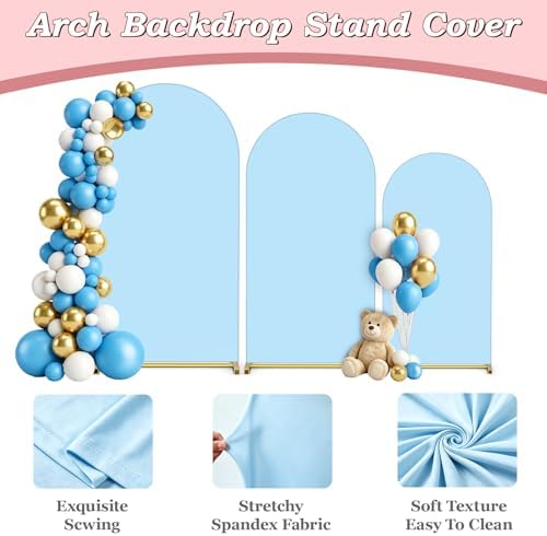 Arch Covers Set of 3(7.2FT+6.6FT+6FT), Arch Backdrop Stand Cover - Image 5