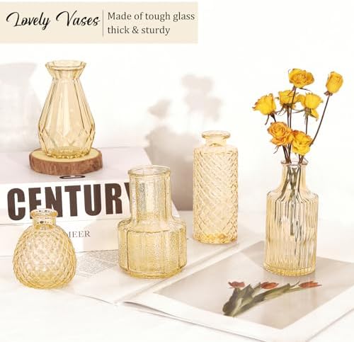 Set of 36 Glass Bud Vases Small Flower Vases for Centerpieces(Champagne) - Image 5