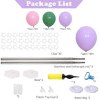 2‑Set Pastel Purple Sage Green Pink Balloon Column Kit for Birthday Decor - Image 3