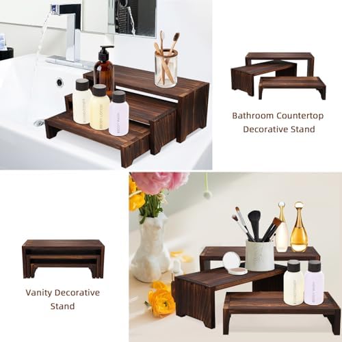 3-Tier Wooden Cupcake Stand & Display Risers, for Food Desserts & More, Sturdy & Reusable - Image 5