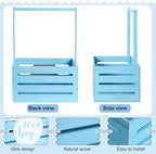 Barydat Wooden Baby Shower Basket Gender Reveal Crate Closet, Blue, Boy - Image 3