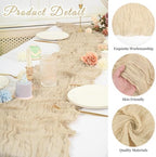 20 Pack Cheesecloth Table Runner 17 x 108 Inch, Beige - Image 3