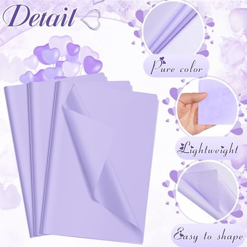 500 Sheets Lavender Tissue Paper Bulk 15 x 20 Inch for Fall Wedding Gifts - Image 4