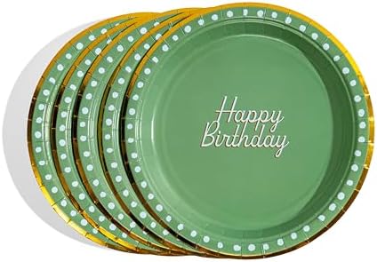 Birthday Party Celebration, Stylish Tableware Set for 8 Guests – Blue/Green - Image 4
