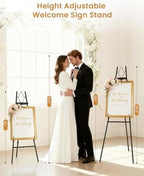 53.9" Black Easel Stand for Sign, Display Easel for Wedding Sign, Painting - Image 2