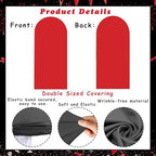 2PCS Black & Red Arch Backdrop Covers for Arch Stand (7.2ft + 6ft) – Spandex Fitted Stand Covers for Weddings Baby Showers Birthday Party Supplies Decor & Photo Booths(Only Cover) - Image 5