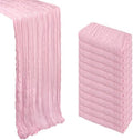 12 Pack 23 x 120 Inch Pink Table Runner 10Ft Cheesecloth by Heneger