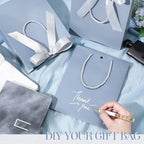 Silkfly 24 Pcs Paper Gift Bags with Handle 9x7x3.15'', Dusty Blue - Image 4