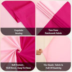 Set of 3 Arch Backdrop Covers(6ft, 5ft, 4ft) - Premium Stretchy Spandex Backdrop Arch Stand Cover for Baby Shower,Wedding,Party Decor Chiara Cover with Double-Sided Design(Pink, Hot Pink) - Image 6