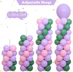 2‑Set Pastel Purple Sage Green Pink Balloon Column Kit for Birthday Decor - Image 7