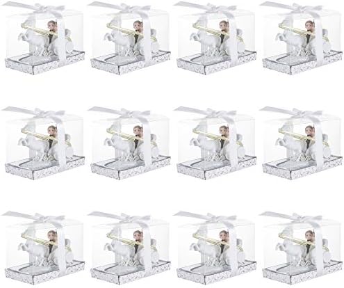 12 pcs Baby Wedding Couple on Horse Carriage Figurines, Hand Painted Poly Resin Keepsakes for Cake Toppers, Wedding Centerpieces, Party Favors, and Special Celebration Decorations - Image 3