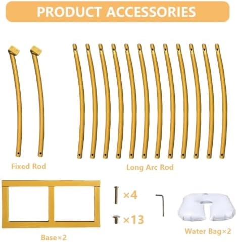 Round Backdrop Stand, 8FT Balloon Arch Stand, Gold Circle Arch for Party - Image 4