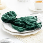 100 Pack Emerald Green Cheesecloth Napkins Washable 21x21 Inches Emerald Green Cloth Napkins for Wedding Set of 100 Dinner Table Napkins Bridal Baby Shower Rustic Boho Cotton Gauze Party Table Decor - Image 5