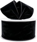 Meseey 4 Inch 50 Yards Black Velvet Wired Ribbon - Premium Soft Velvet Ribbon with Wire Edges for Halloween, Christmas, Wedding, Gothic Decor, Gift Wrapping, DIY Crafts by MeseeyRibbonBow