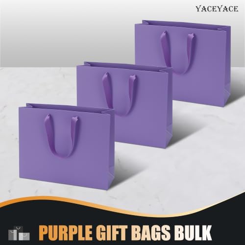 YACEYACE Purple Gift Bags Bulk, 20 Pack Purple Gift Bags with Handles - Image 6
