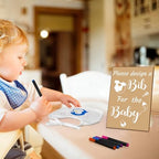 Newwiee 55 Pcs White Baby Bibs DIY Bib Decorating Design - Image 5