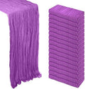 16 Pack 23 x 120 Inch Purple Table Runner 10Ft Cheesecloth by Heneger
