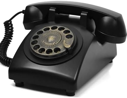 Audio Guest Book Wedding Phone,32GB Memory Record Customized Audio Messages, Volume Adjustable, Perfect for Any Party（Frosted Black-Bronze Turntable） by FiayaComVintageTelephone