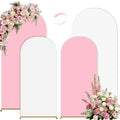 White Pink Arch Backdrop Cover Set of 2 (6FT/7.2FT) Arch Cover Spandex Wedding Arch Stand Covers for Baby Shower Bridal Shower Party Photo Birthday Spandex Baby Balloon Arch Covers Stretchy Backdrop by Unknown