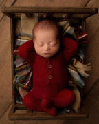 Newborn Photography Props Bed Prop Brown – Rustic Mini Wooden Bed for Baby Photography, Infant Photoshoot Posing Prop for Newborn Sessions - Image 3
