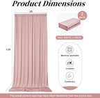 12ft x 10ft Dusty Pink Backdrop Curtains for Parties, Wrinkle Free 2 Panels Photo Backdrop Drapes Back Drop Cloth for Wedding Birthday Photography Background Decor - Image 6