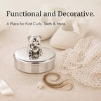Teddy Bear 925 Sterling Silver First Curl & Tooth Keepsake Box - Image 5