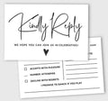 RSVP Postcards (Set of 50) 4"X6" Blank with Mailing Side,RSVP Reply Response Cards for Wedding Script Style Print Return Cards by Inkdotpot