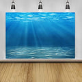 Laeacco Underwater World Background 13x10ft Undersea World Sunlight Deep Sea Blue Water Sun Ray Backdrop Seabed Birthday Party Home Decoration Boy Newborn Photo Studio Aquarium Background by Laeacco