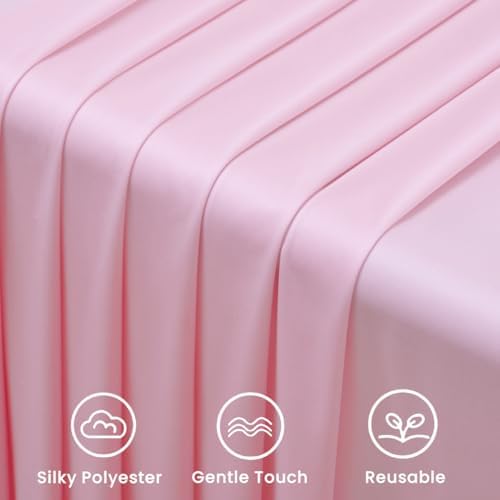 50FTx12FT Baby Pink Backdrop Curtains for Weddings, Birthdays and Photos - Image 4