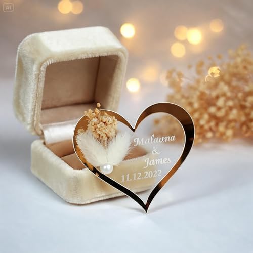 Gold Heart Magnet Wedding Favor, Set of 20, Party Favors for Attendee - Image 2