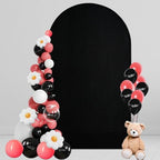 8 FT Arch Backdrop Cover, Wedding Black Arch Covers Stretchy Backdrop Spandex Fitted for Chiara Stand Birthday Baby Shower Party Ceremony Decoration Black 8FT by Vlakteven