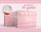 Party Hearty Baby Shower 5 Game Pack, Premium Thick Cardstock - Pink - Image 4
