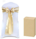 MDS® Pack of 200 Satin Chair Sashes for Wedding & Events – Champagne Gold by MDS