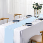SiinvdaBZX 24 Pcs Light Blue Satin Table Runner 12 x 108 inches Long - Image 2