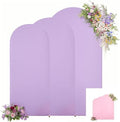 Set of 3 Arch Backdrop Covers(7.2ft, 6.6ft, 6ft) - Premium Stretchy Spandex Backdrop Arch Stand Cover for Baby Shower,Wedding,Party Decor Chiara Cover with Double-Sided Design(Pink Lavender) by Gogoparti