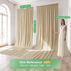 10ftx14ft Champagne Backdrop Curtain for Wedding Parties - Image 3
