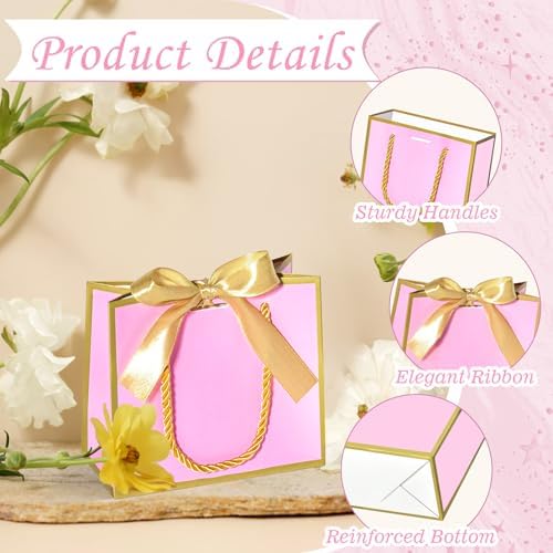 EQOREIIN 50 PCS Small Gift Bags with Handles, 5.5x 2.5x4.7 Inches Mini Bag - Image 5