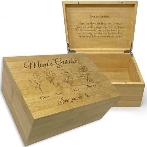 Mothers Day Gift from Kids Keepsake Box, Moms Garden Custom Gift by TopObsession