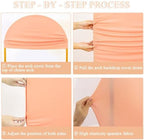 Spandex Arch Backdrop Cover Peach Wedding Arch Cover 7.2 FT Fitted Arched Covers Stretchy Backdrop Chiara Arched Stand Covers Round Top Chiara Frame Backdrops for Birthday Party Decoration - Image 5