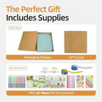 Vienrose DIY Scrapbook Photo Album Kit,12x12 Inch,60 Pages,Light Green - Image 5