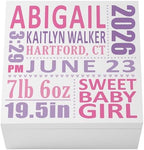 Let's Make Memories Personalized Keepsake Box for New Baby - Memento Storage - Memories Box - Nursery Decor - For Girls - 6" Hx12 Sq - Precious Memories - Pink by LetsMakeMemories