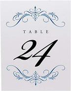 Classic Flourish Table Numbers, Royal Blue, 1-50 - Image 4