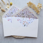 50PCS A7 Ivory Envelopes with Wildflower Floral Envelopes Liner - Image 4