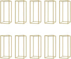 10PCS Wedding Flower Stand, 23.6Inch/60cm Gold Column Vases Rack for Baby Shower Birthday Party Decoration Garden Arbor Frame Holder for Flower Balloon Decor Road Leads by LIYUANJUN