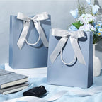 Silkfly 24 Pcs Paper Gift Bags with Handle 9x7x3.15'', Dusty Blue - Image 5