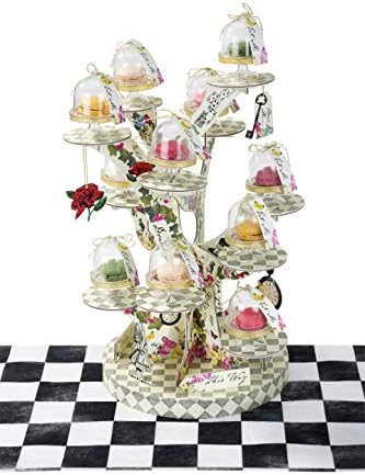 Talking Tables Alice in Wonderland Cupcake Cake Stand | Mad Hatter Themed Afternoon Tea Party Decorations | Table Centrepiece for Weddings, Baby Showers and Bridal Parties or Onederland 1st Birthdays - Image 6