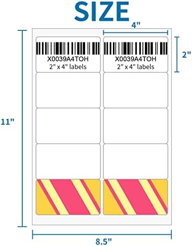 2" x 4" (20000 Labels) Shipping Mailing Labels Printable White - Image 2