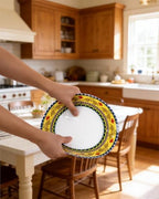 Hioasis Yellow Plastic Plates, Boho Plates, 60 Pcs for 30 Guests - Image 5