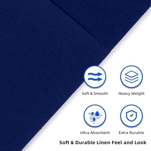 KAMMAK Blue Napkins Disposable 100 Pack Cloth like Paper Dinner Napkins Folded with Pocket Navy Blue Napkins Hand Towel for Party Decoration, Wedding Reception, Bathroon and Kitchen (16.5 x 16.5 inch) - Image 5