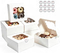 16 Pcs White 6x6x3 Bakery Boxes with Window, Treat Boxes for Baked Goods by Unknown